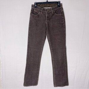 Wrangler Q Baby Brown Mid Rise Straight Leg Jeans 4